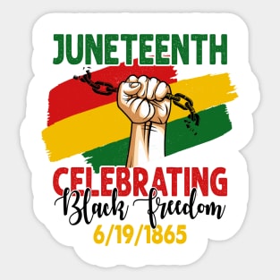 Juneteenth, Celebrating Black Freedom, 6-19-1865, Black History Sticker